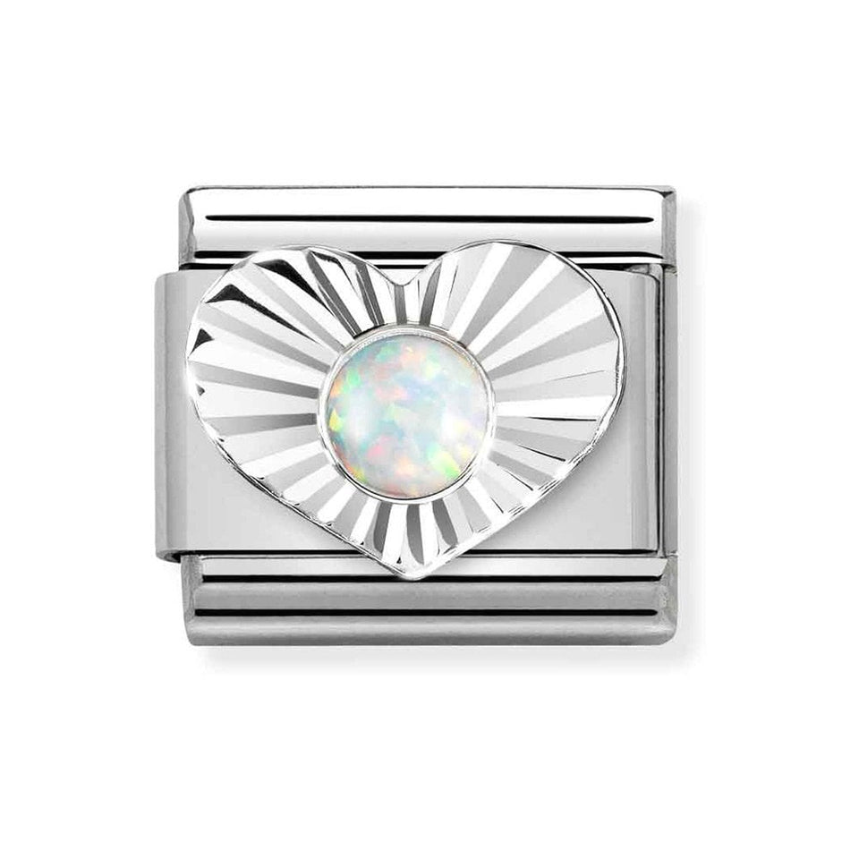 Nomination CLASSIC Silvershine Diamond White Opal Charm