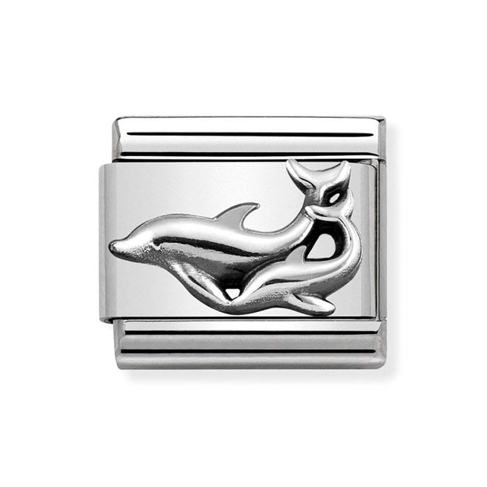 Nomination CLASSIC Silvershine Dolphins Charm
