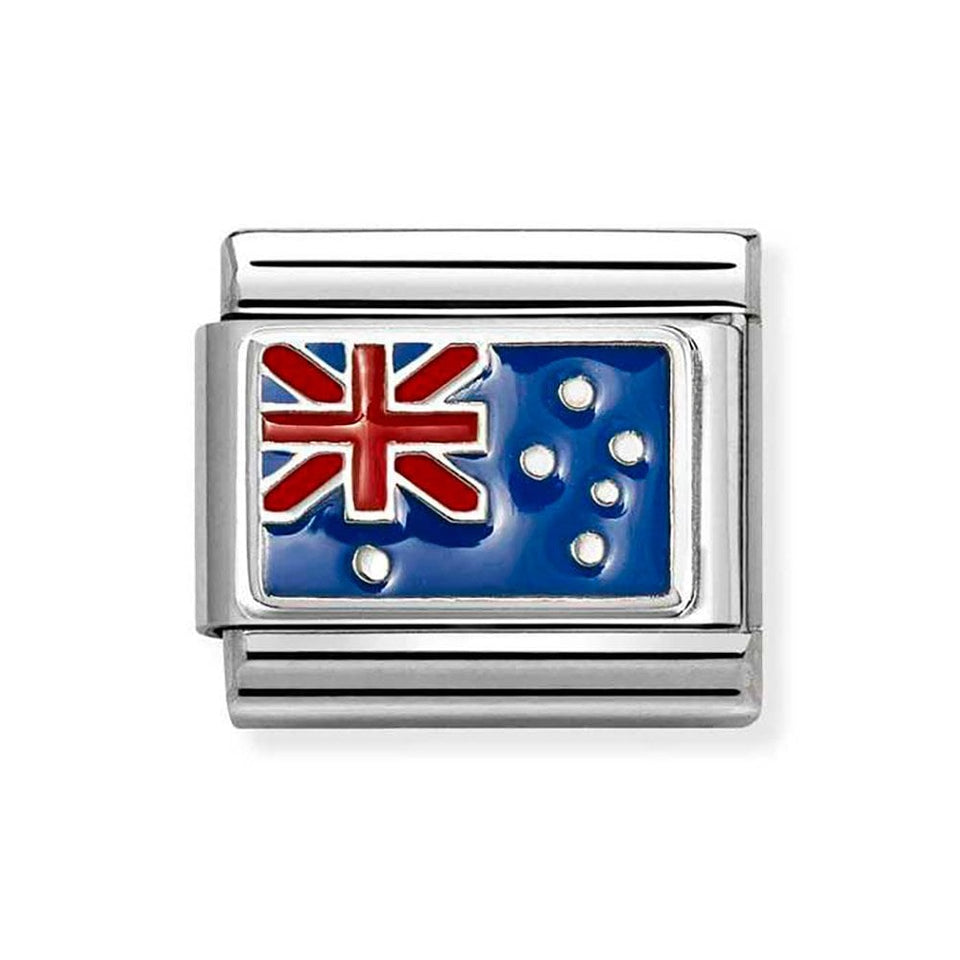 Nomination CLASSIC Silvershine Enamel Australia Flag Charm