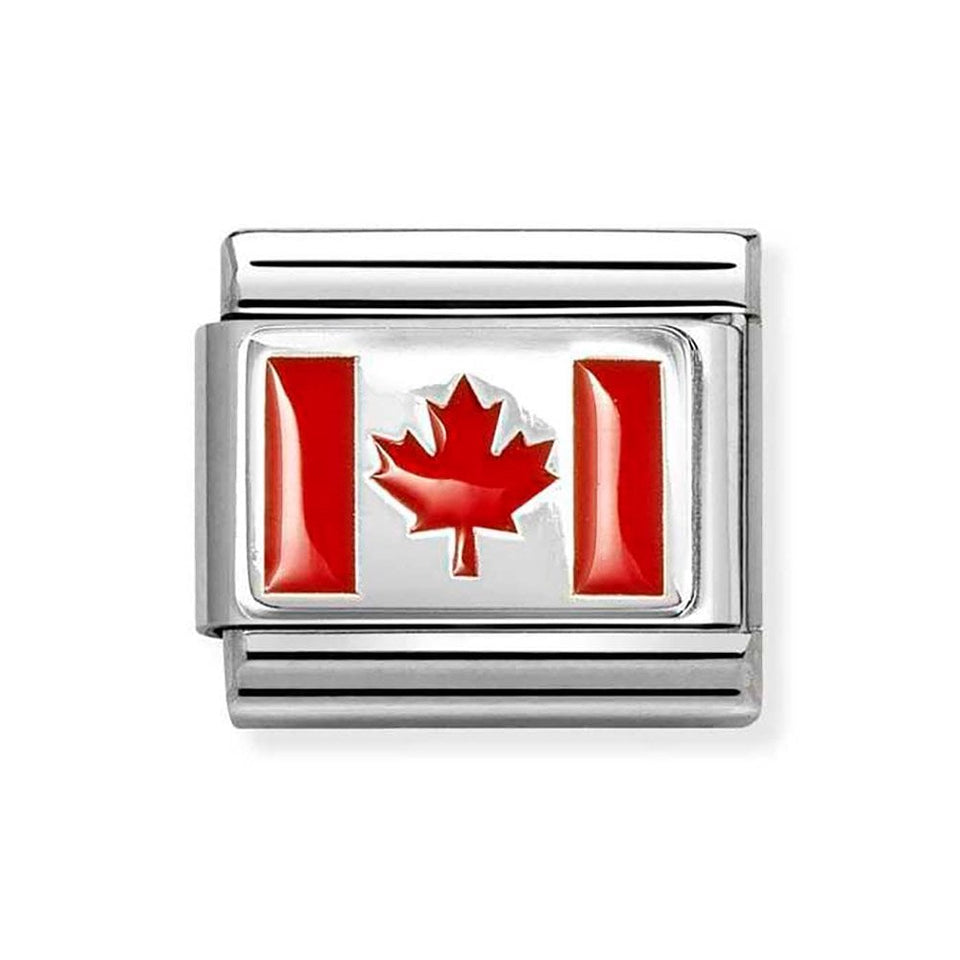 Nomination CLASSIC Silvershine Enamel Canada Flag Charm