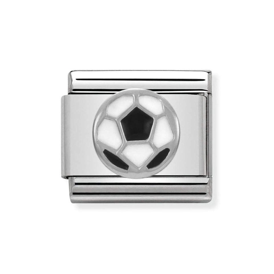 Nomination CLASSIC Silvershine Enamel Football Charm