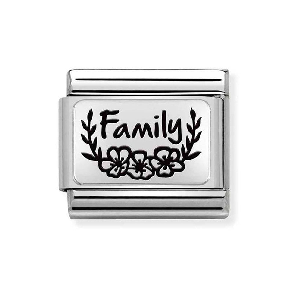 Nomination CLASSIC Silvershine 'FAMILY' With Flowers Charm
