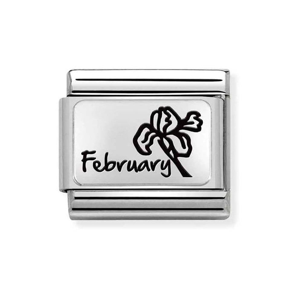 Nomination CLASSIC Silvershine February Flower Charm