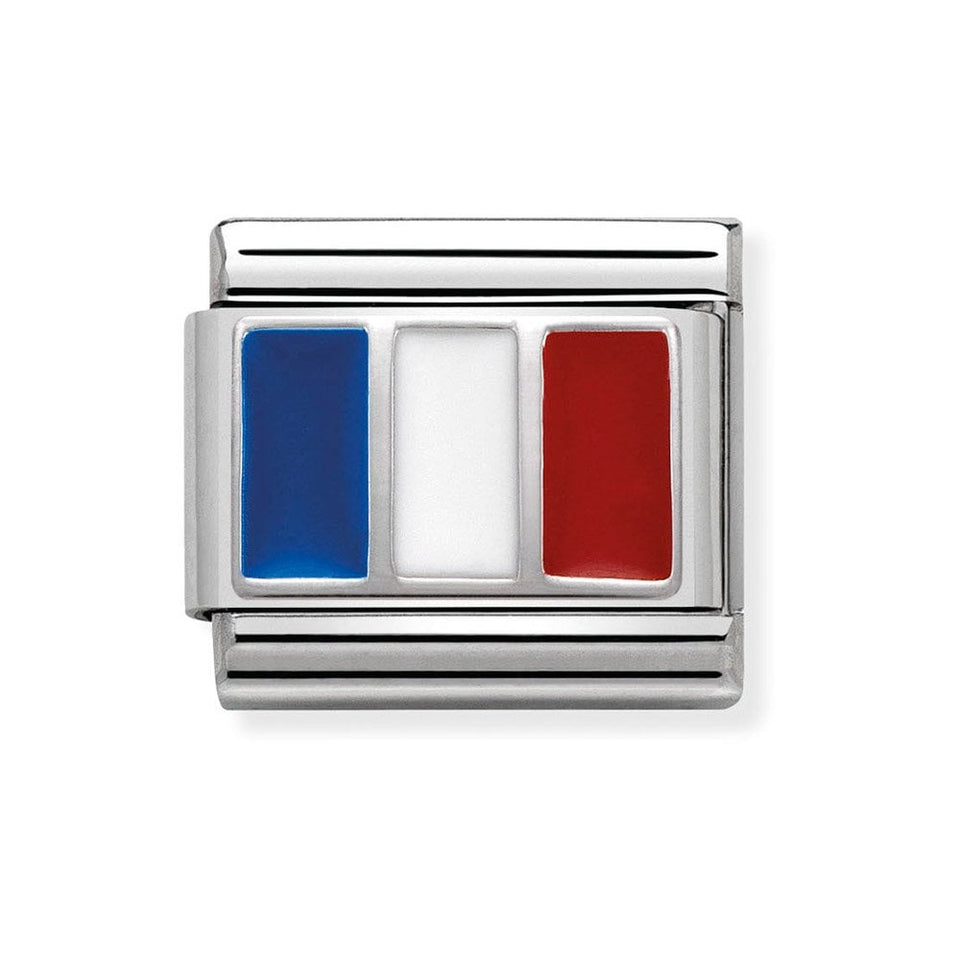 Nomination CLASSIC Silvershine France Flag Charm