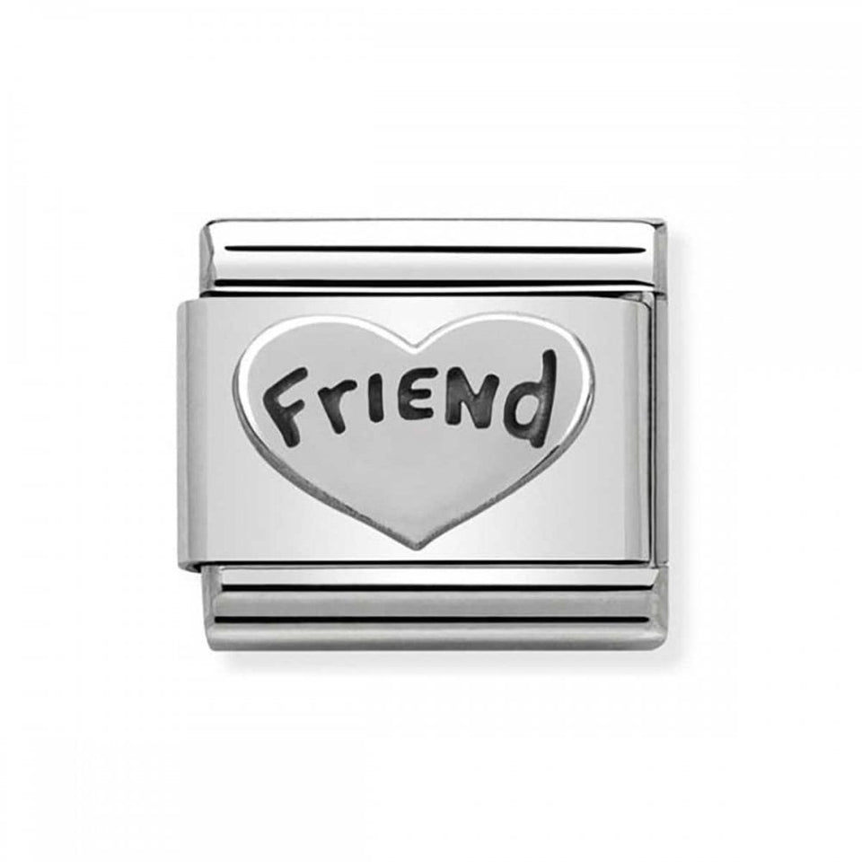 Nomination CLASSIC Silvershine 'FRIEND' Heart Charm