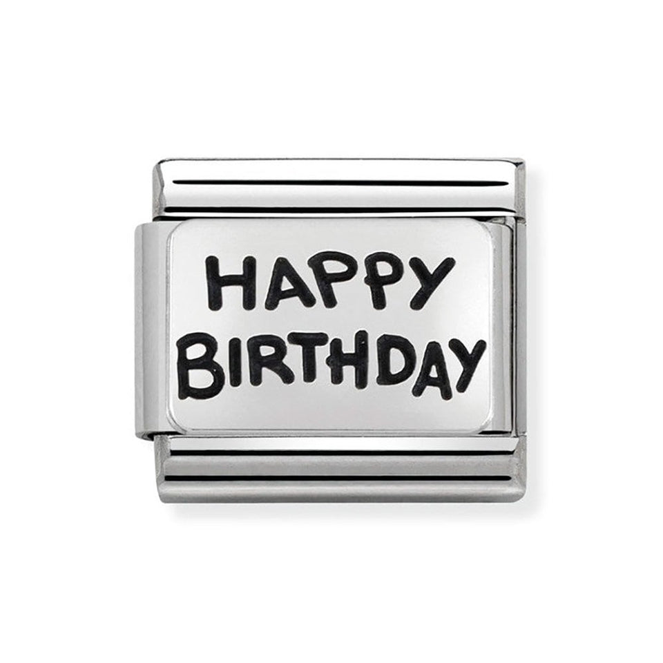 Nomination CLASSIC Silvershine 'HAPPY BIRTHDAY' Charm
