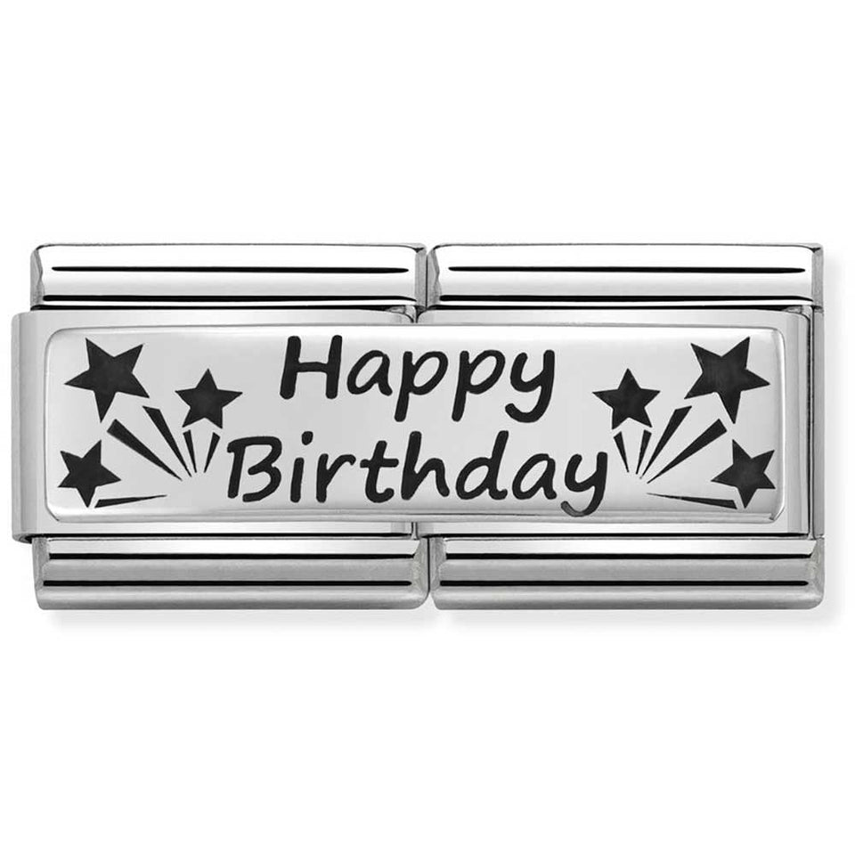 Nomination CLASSIC Silvershine 'HAPPY BIRTHDAY' Double Charm