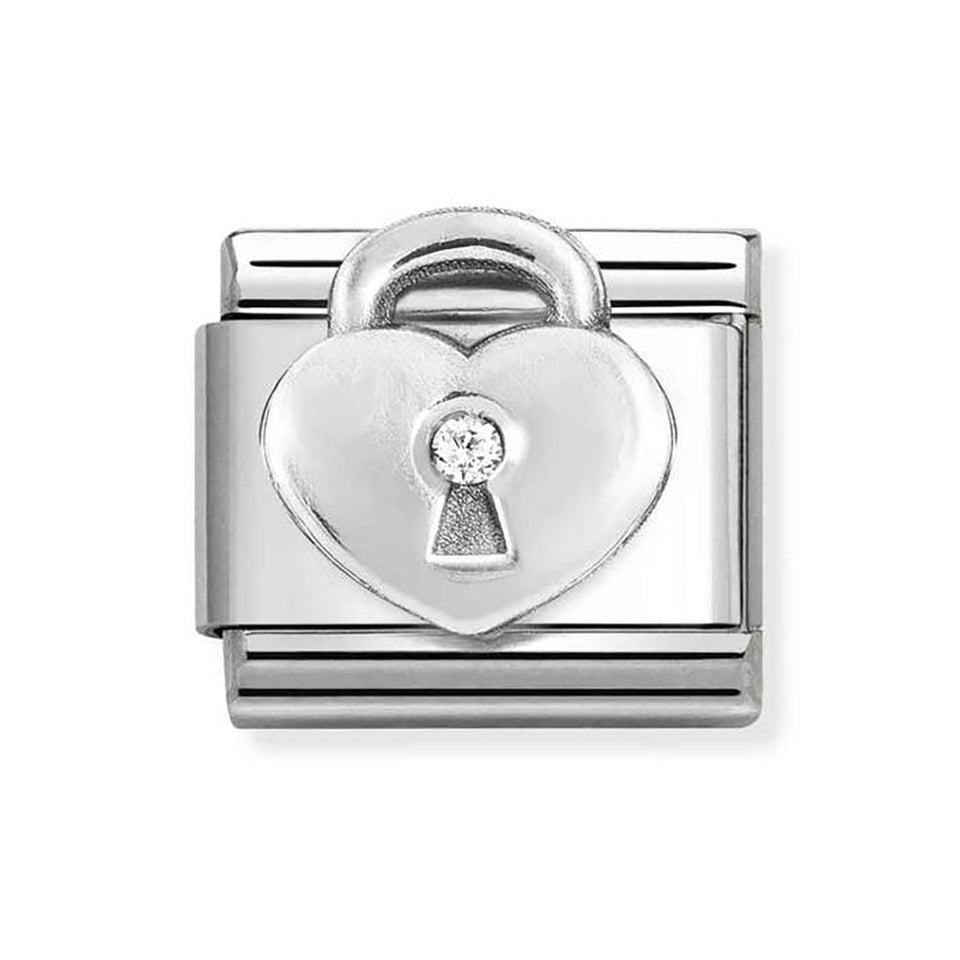 Nomination CLASSIC Silvershine Heart Padlock Charm
