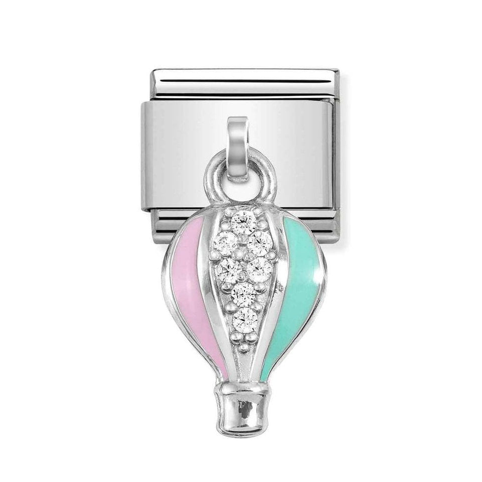 Nomination CLASSIC Silvershine Hot Air Balloon Charm
