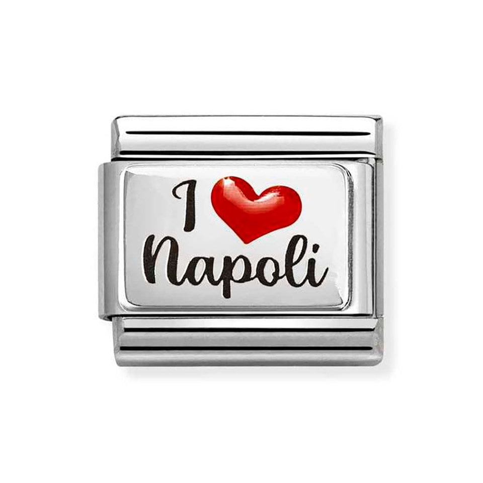 Nomination CLASSIC Silvershine 'I Love Napoli' Charm