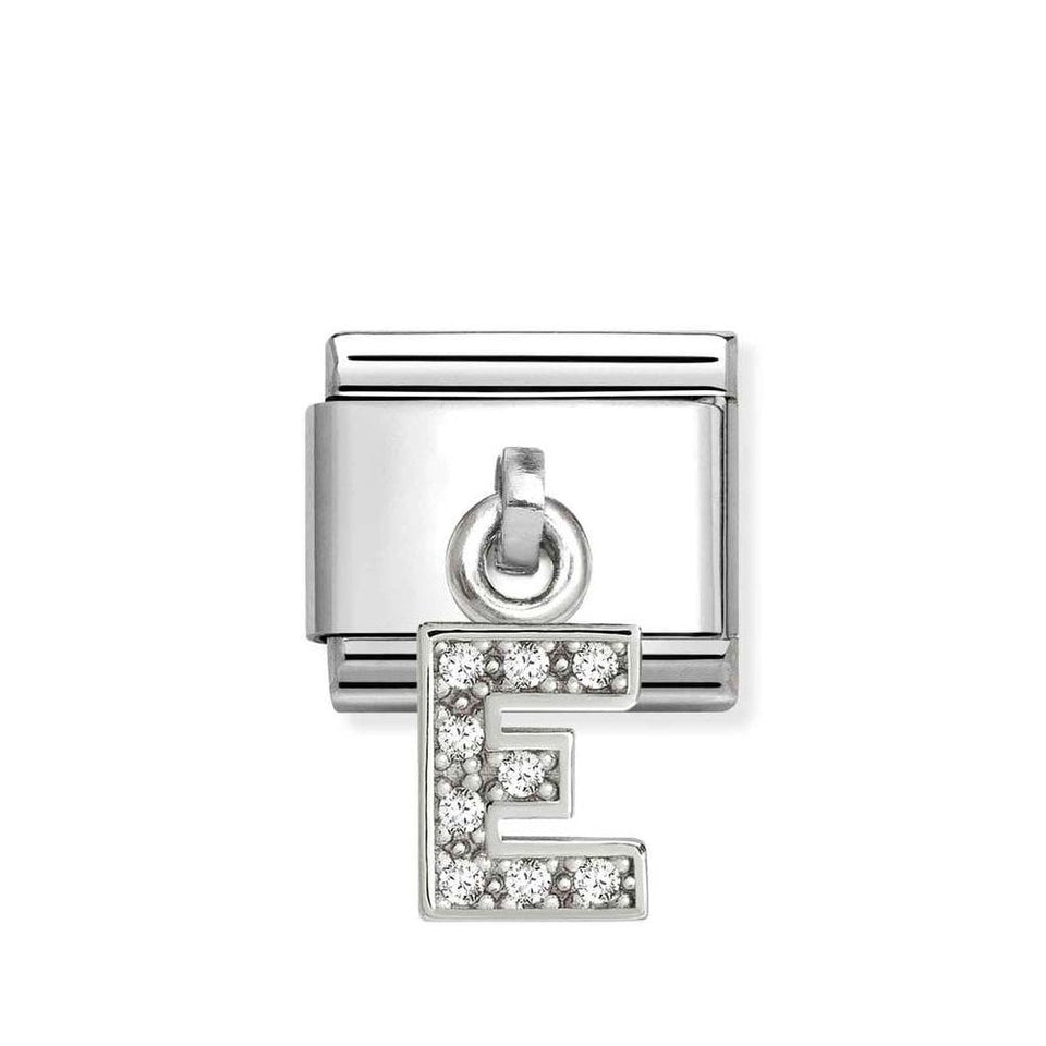 Nomination CLASSIC Silvershine Initial 'E' Charm