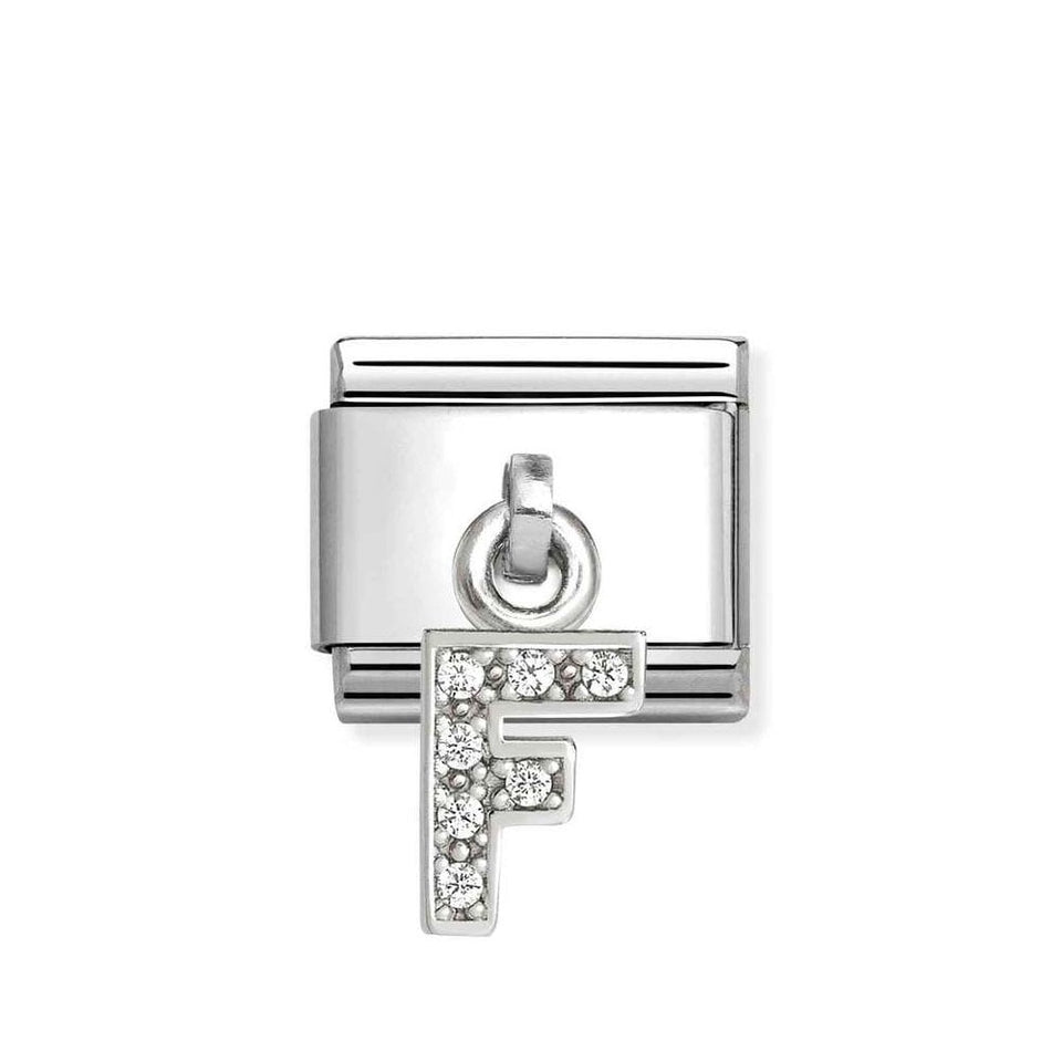 Nomination CLASSIC Silvershine Initial 'F' Charm