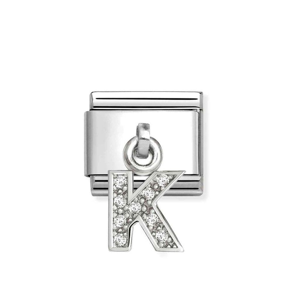 Nomination CLASSIC Silvershine Initial 'K' Charm
