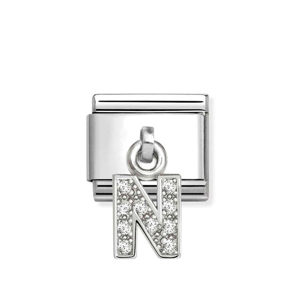 Nomination CLASSIC Silvershine Initial 'N' Charm