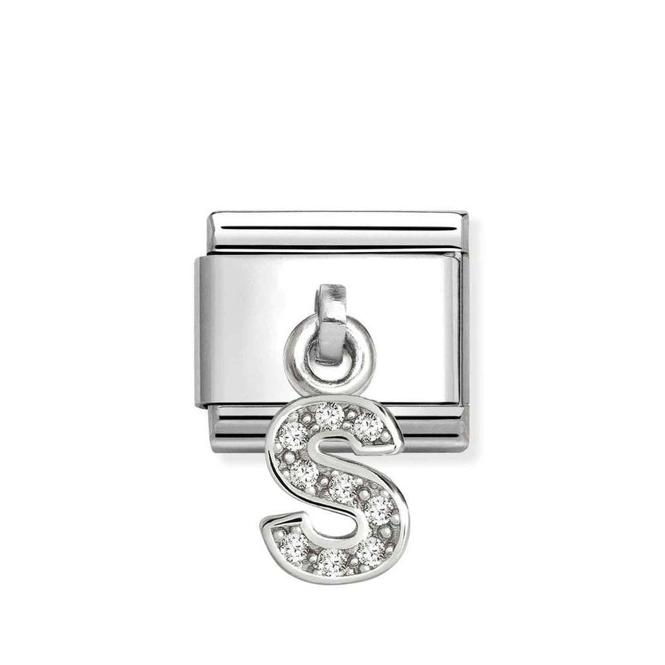 Nomination CLASSIC Silvershine Initial 'S' Charm