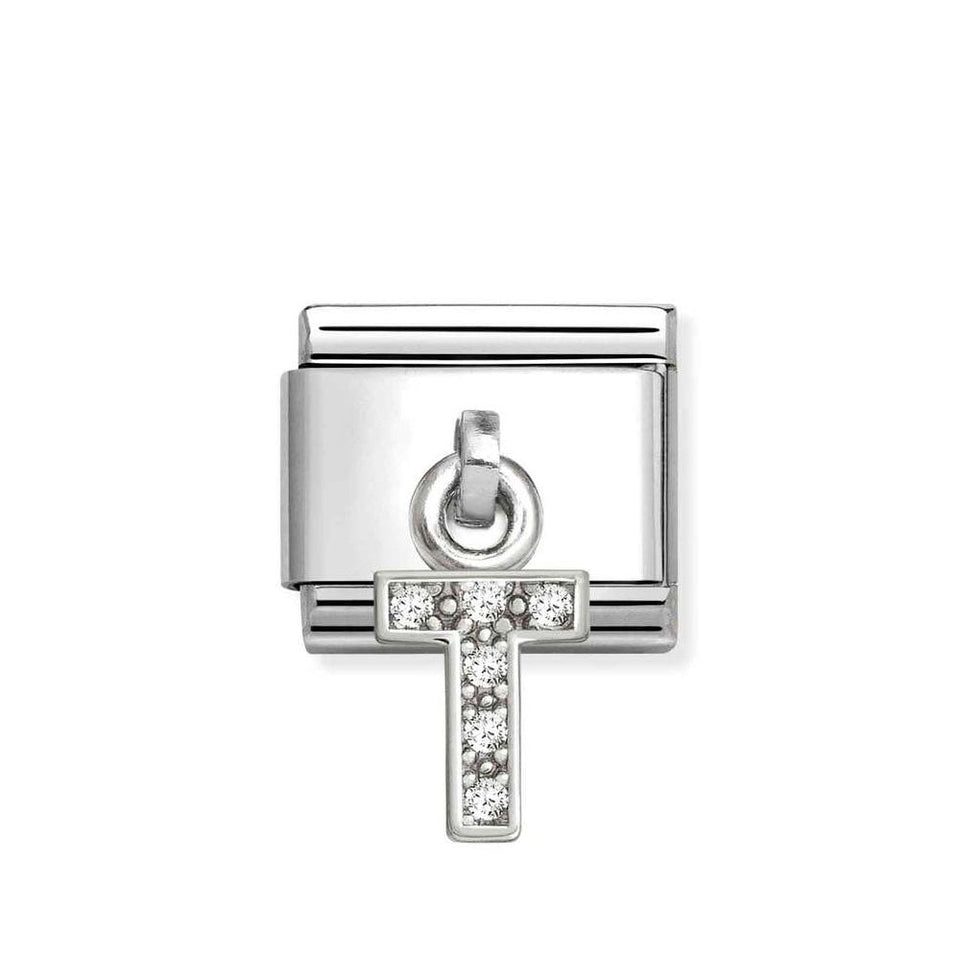 Nomination CLASSIC Silvershine Initial 'T' Charm