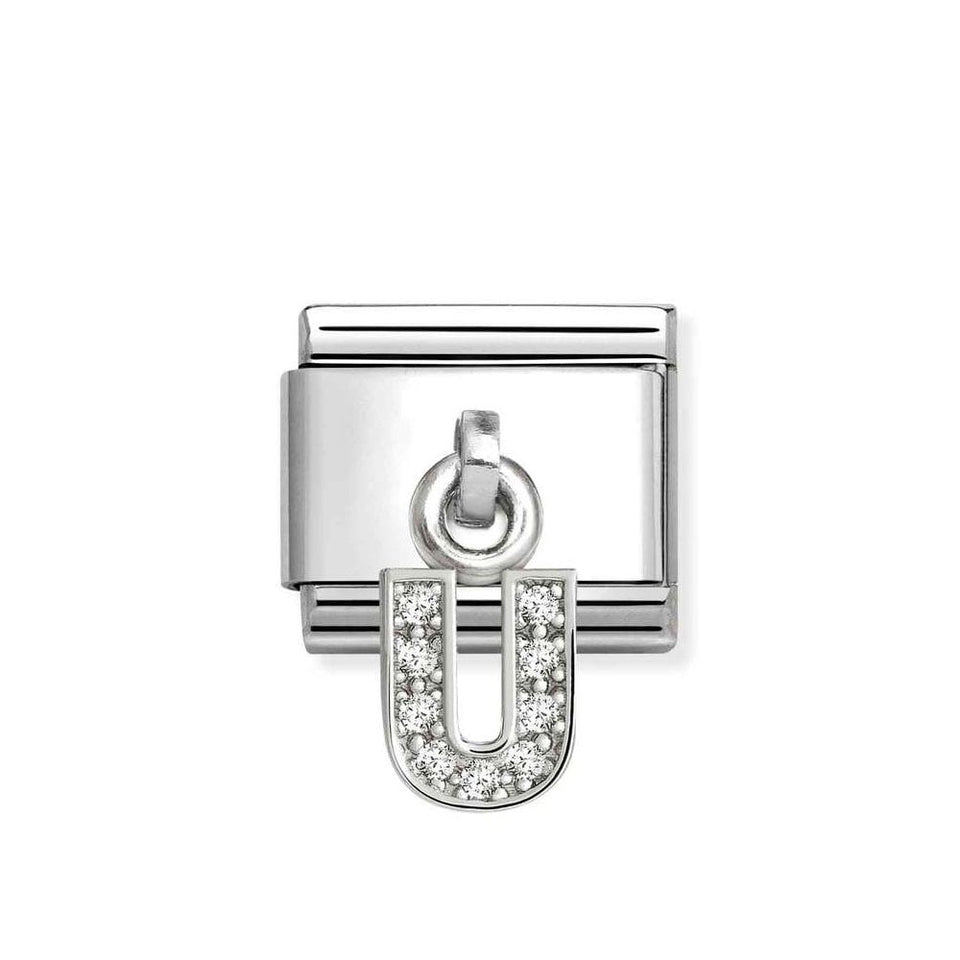 Nomination CLASSIC Silvershine Initial 'U' Charm