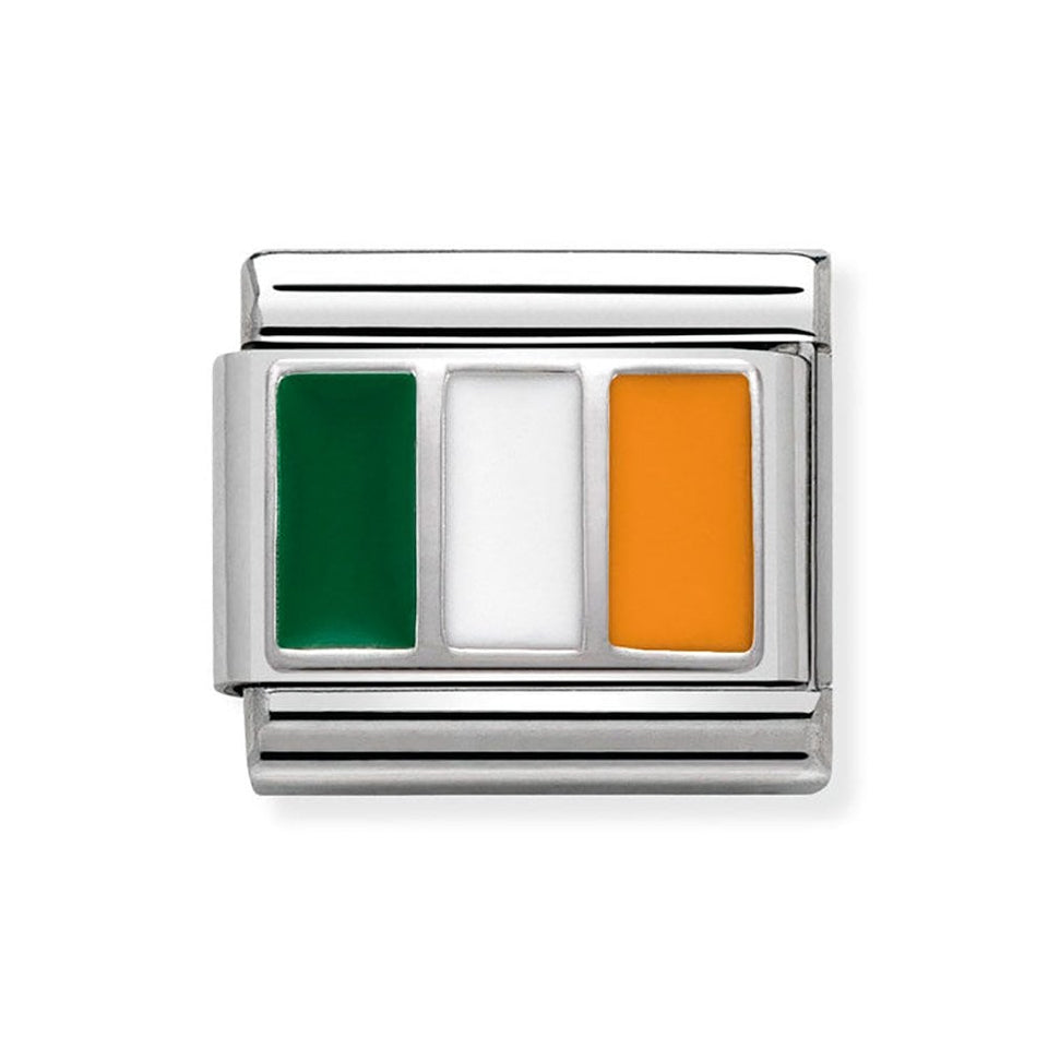 Nomination CLASSIC Silvershine Ireland Flag Charm
