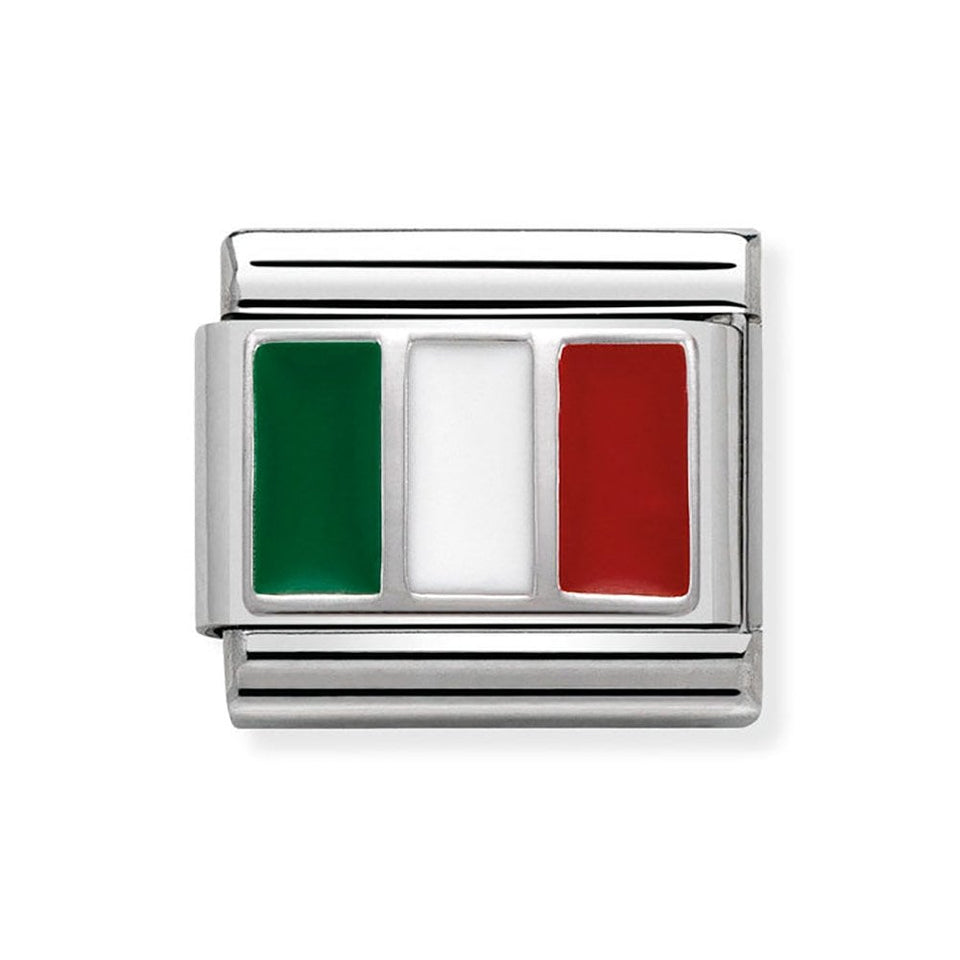 Nomination CLASSIC Silvershine Italy Flag Charm