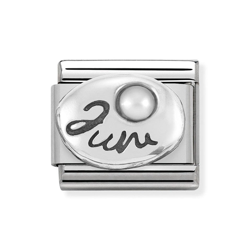 Nomination CLASSIC Silvershine June Birthstone Charm (Pearl)