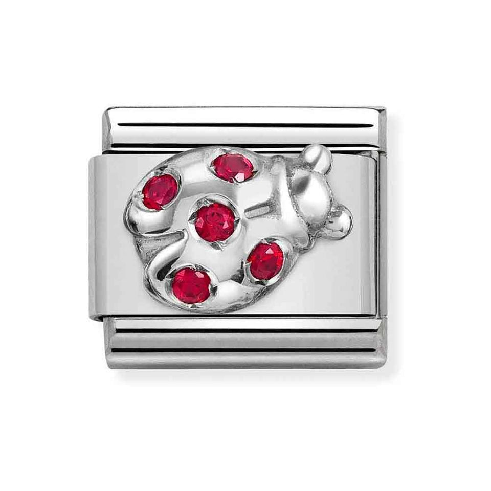 Nomination CLASSIC Silvershine Ladybug with Red CZ Charm