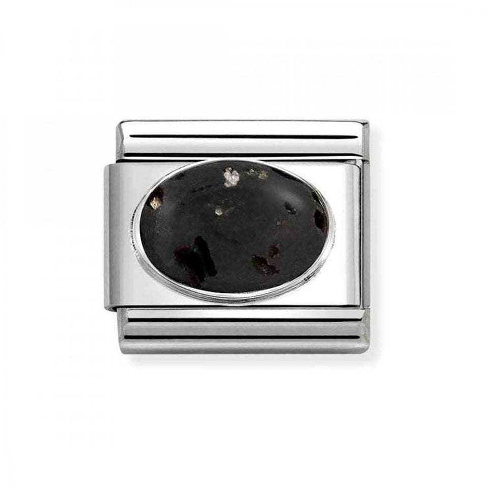 Nomination CLASSIC Silvershine Lava Stone Charm