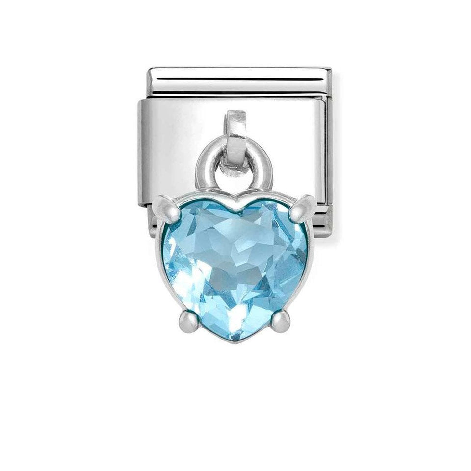 Nomination CLASSIC Silvershine Light Blue Heart Pendant Charm