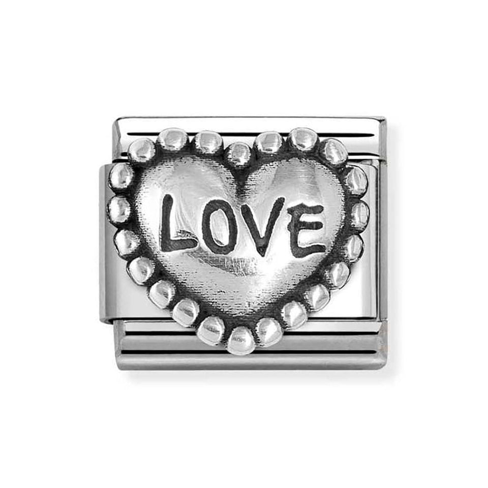 Nomination CLASSIC Silvershine Love Dotted Heart Charm