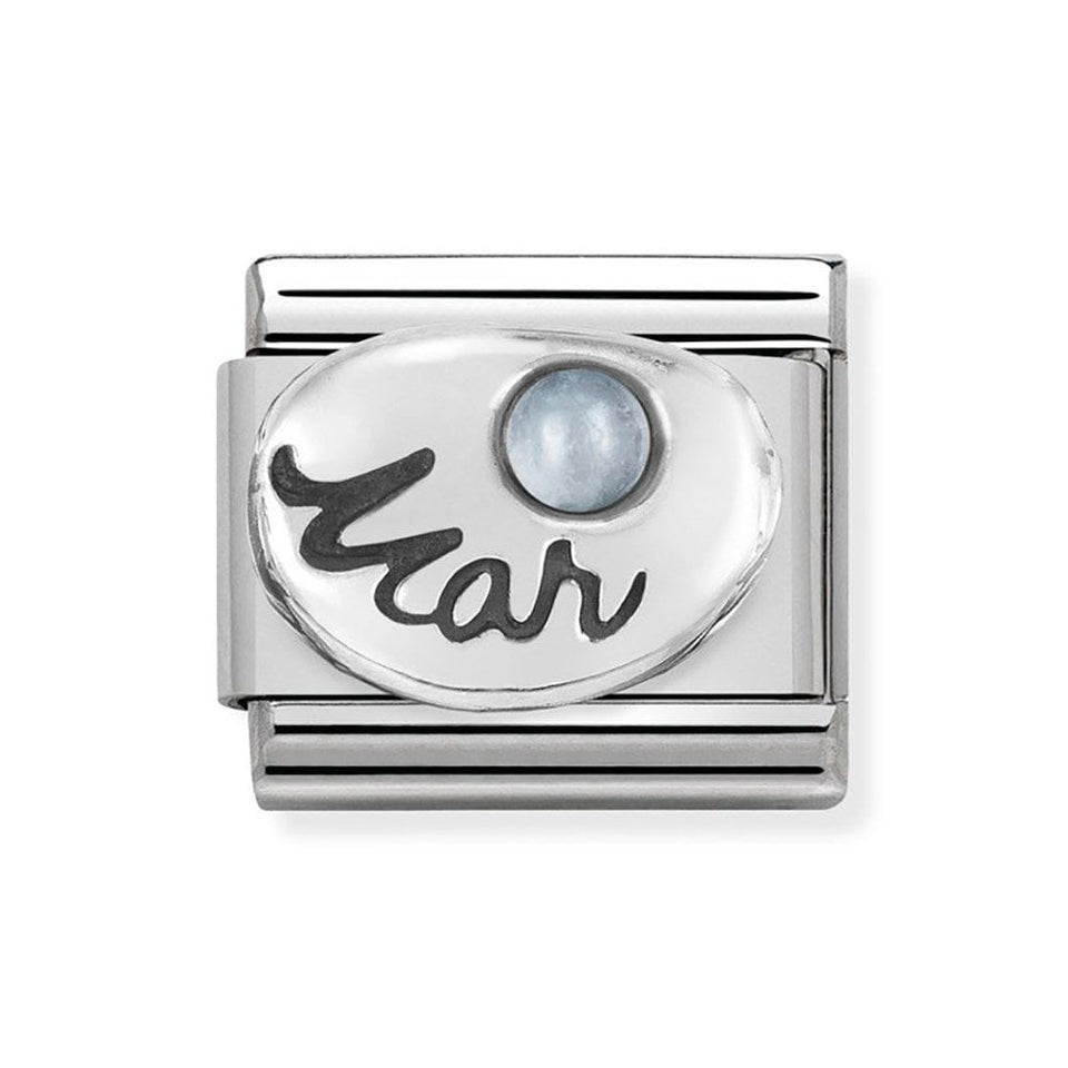 Nomination CLASSIC Silvershine March Birthstone Charm (Aquamarine)