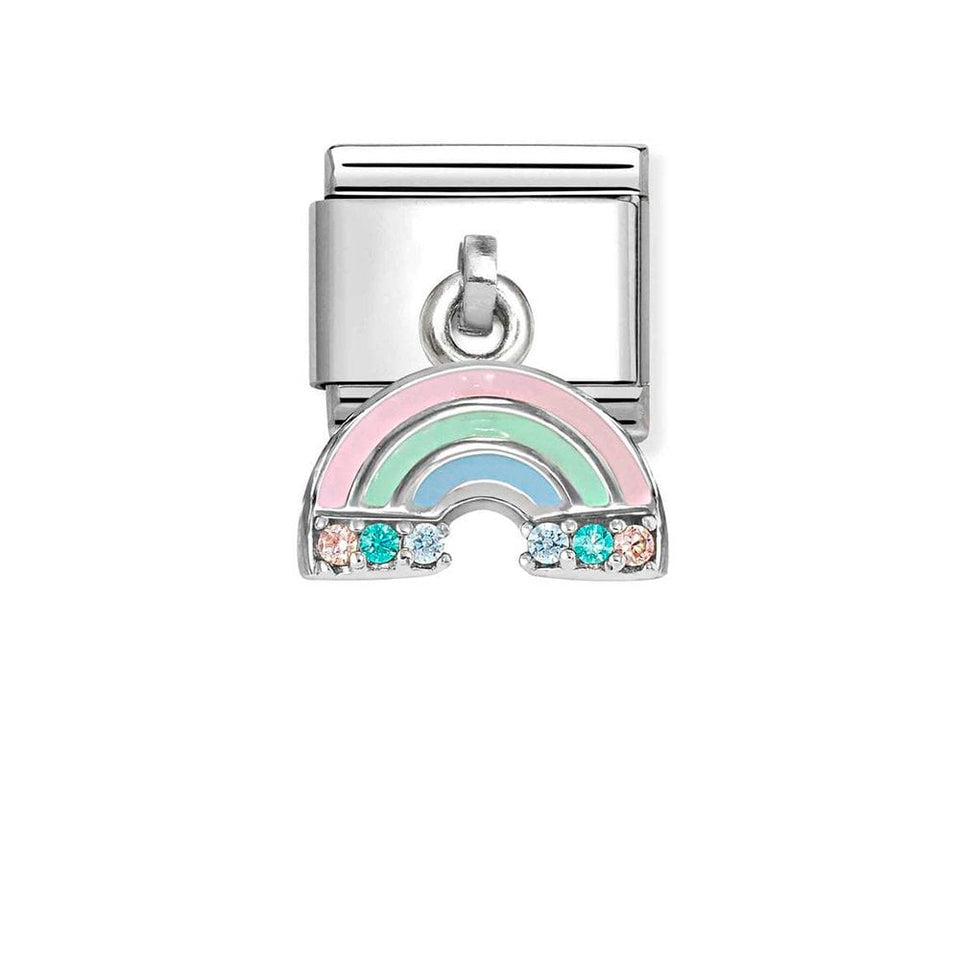 Nomination CLASSIC Silvershine Mixed Rainbow Dangle Charm