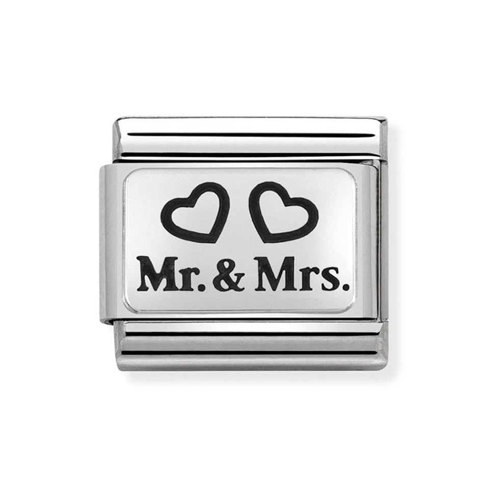 Nomination CLASSIC Silvershine 'MR & MRS' Charm