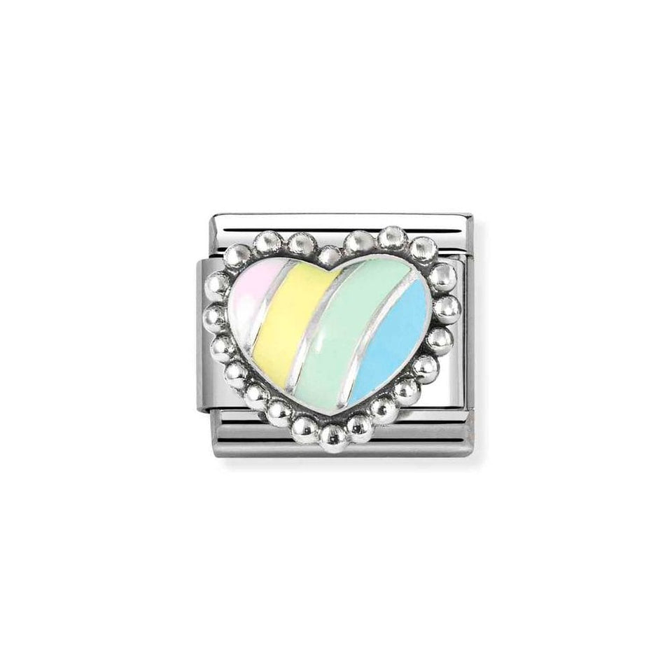 Nomination CLASSIC Silvershine Multicolour Raised Heart Charm