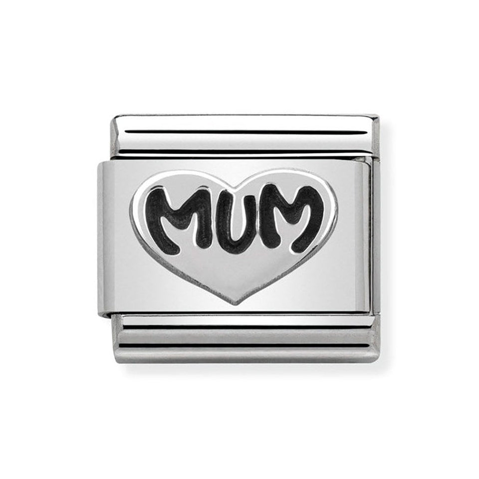 Nomination CLASSIC Silvershine 'MUM' Heart Charm