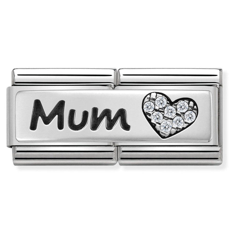 Nomination CLASSIC Silvershine 'MUM' Heart Double Charm