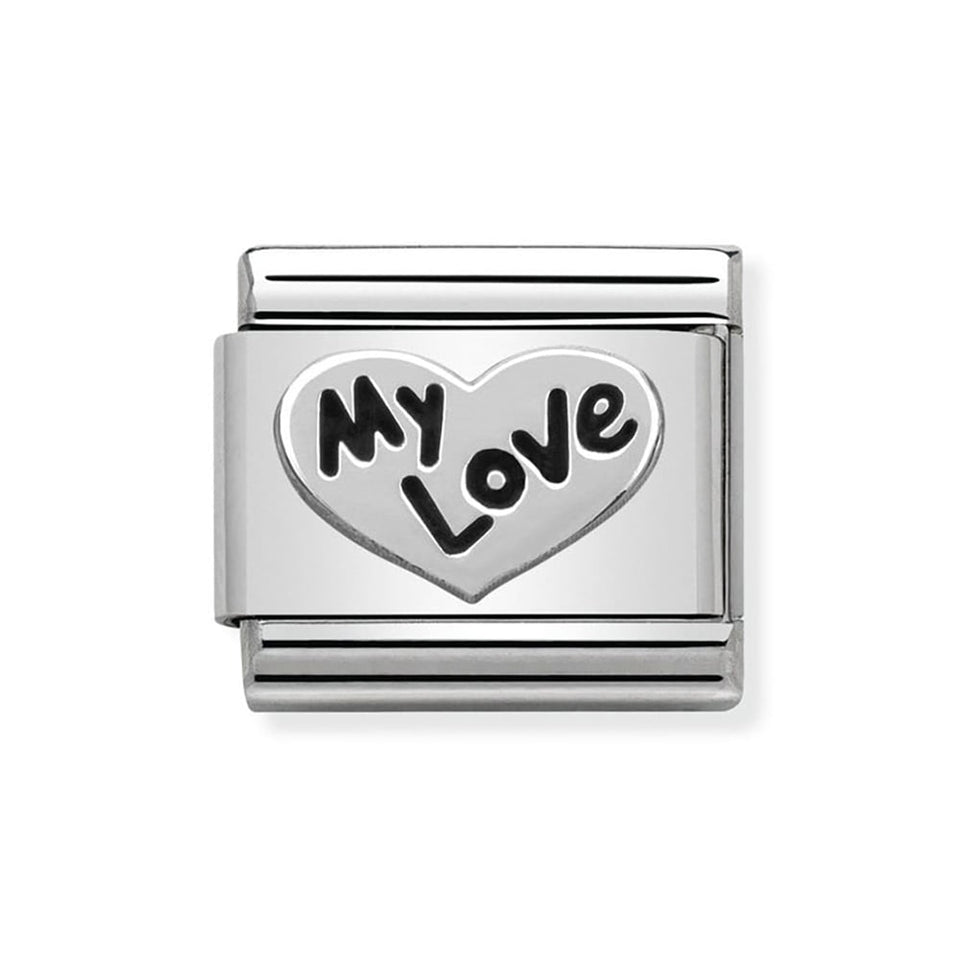 Nomination CLASSIC Silvershine 'MY LOVE' Heart Charm