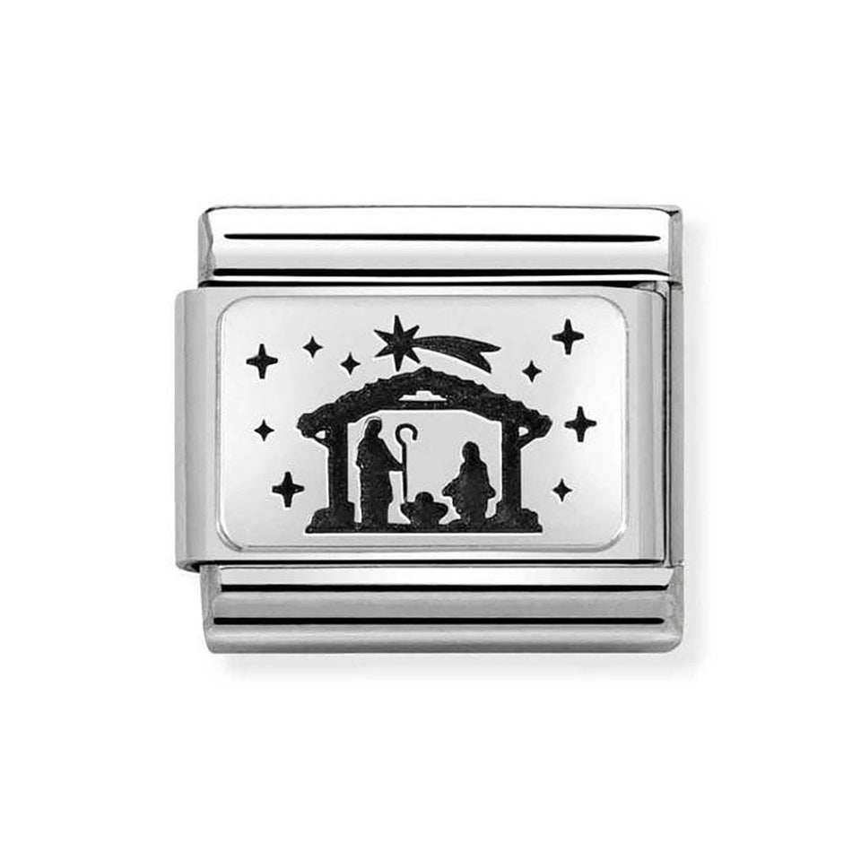 Nomination CLASSIC Silvershine Nativity Charm