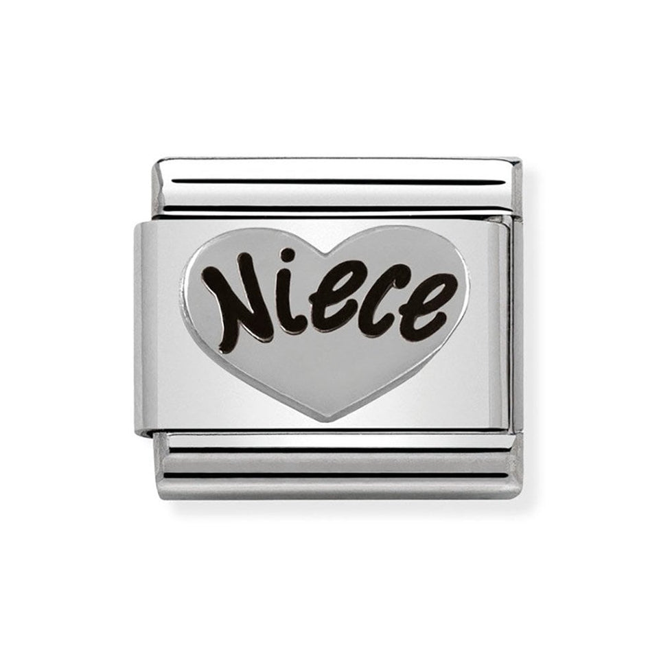 Nomination CLASSIC Silvershine 'NEICE' Heart Charm