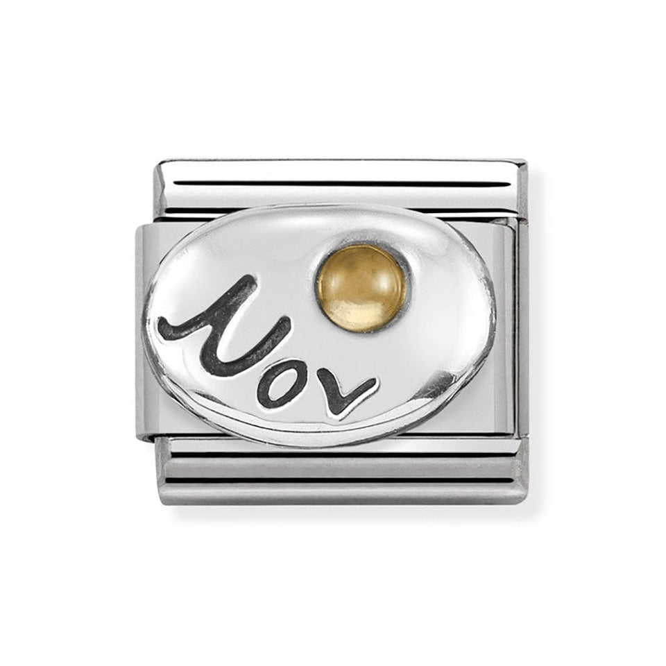 Nomination CLASSIC Silvershine November Birthstone Charm (Citrine)