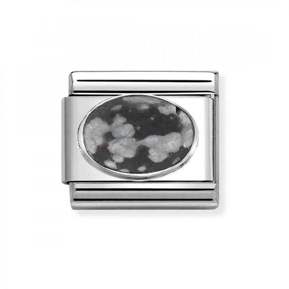 Nomination CLASSIC Silvershine Obsidian Charm