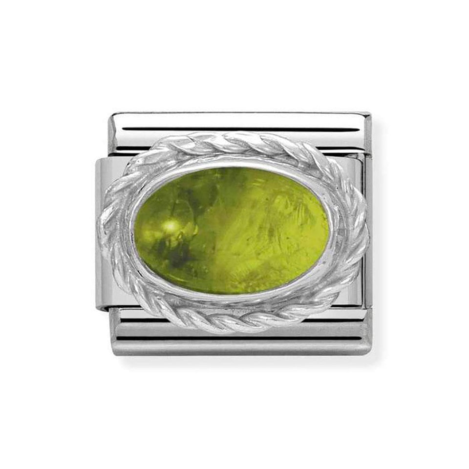 Nomination CLASSIC Silvershine Ornate Peridot Oval Charm