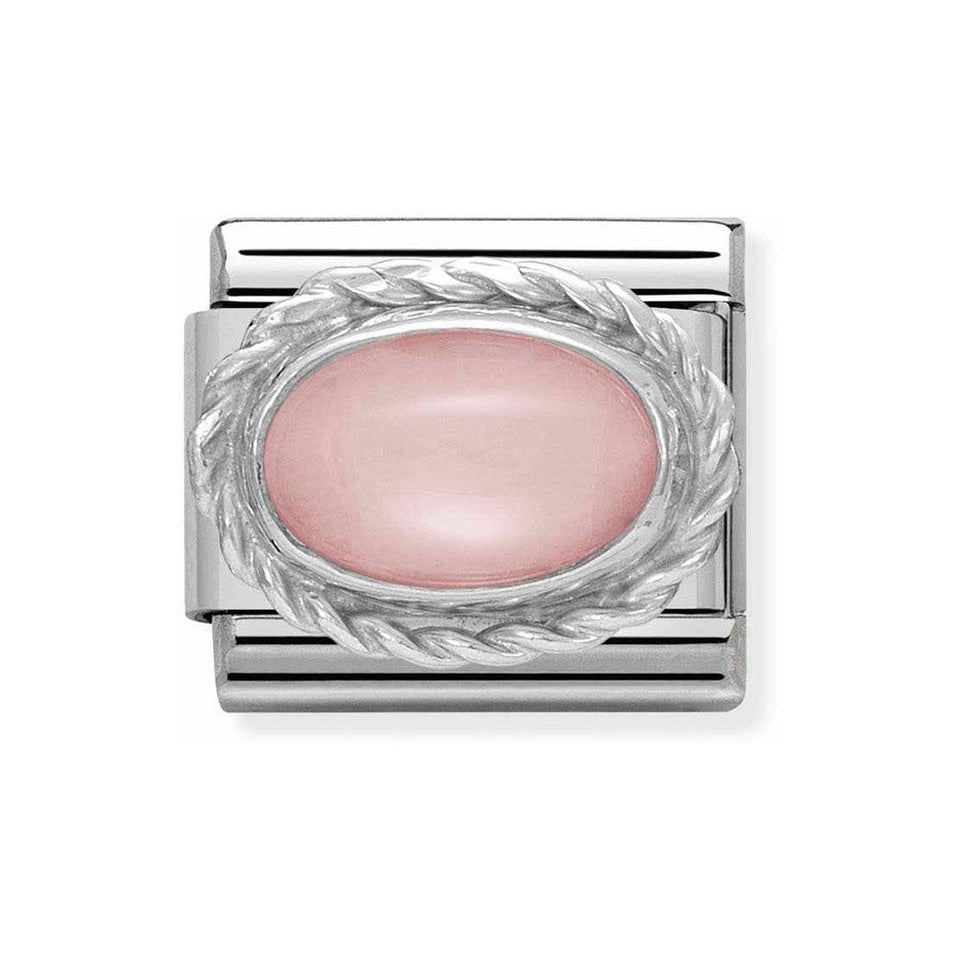Nomination CLASSIC Silvershine Oval Pink Opal Charm