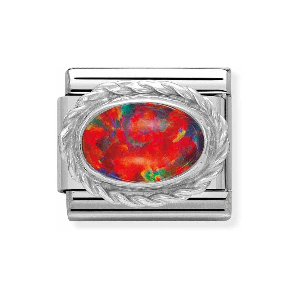 Nomination CLASSIC Silvershine Oval Red Opal Charm