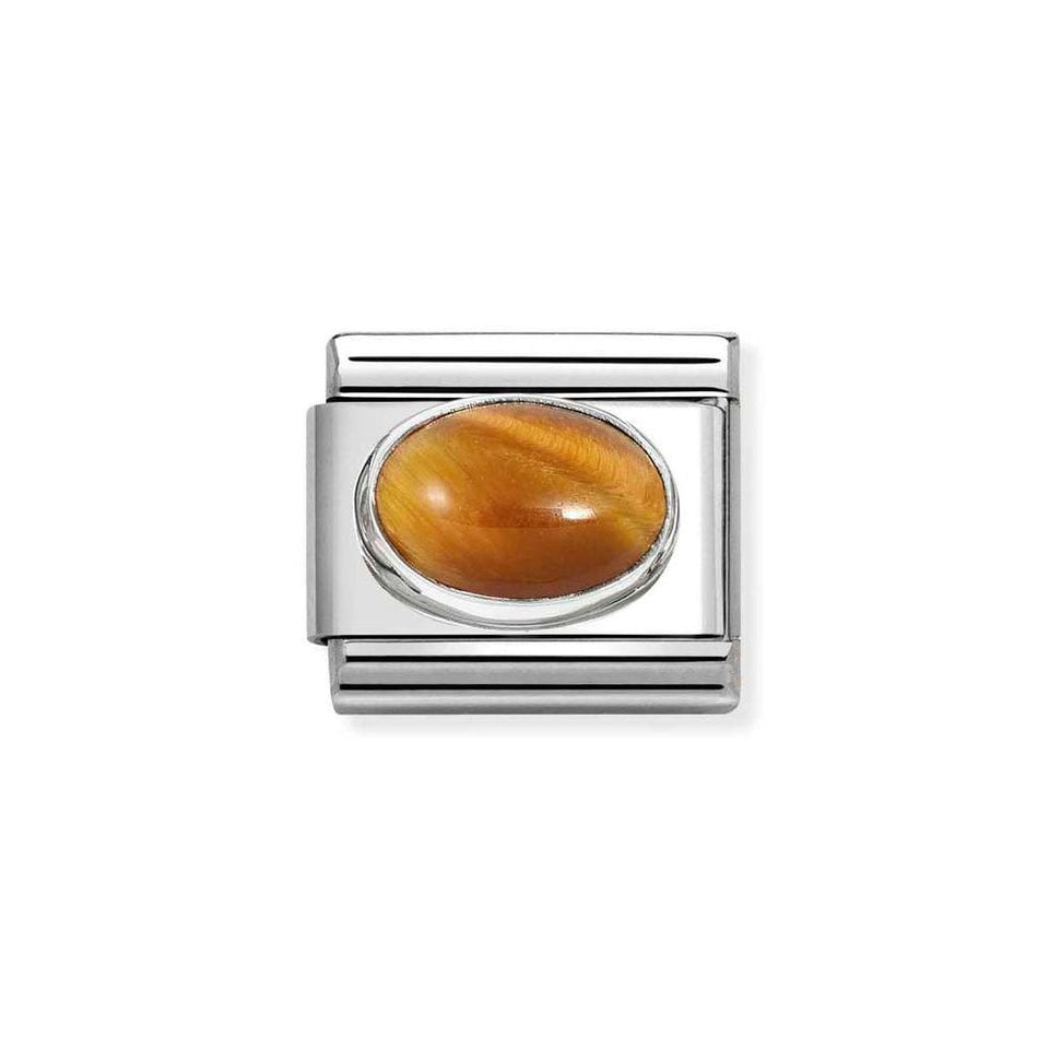 Nomination CLASSIC Silvershine Oval Tiger's Eye Charm