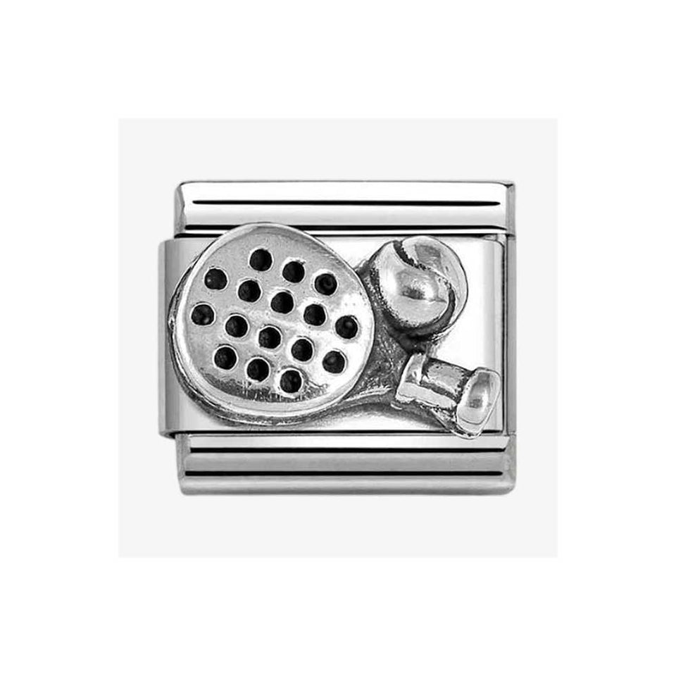 Nomination CLASSIC Silvershine Padel Racket & Ball Charm