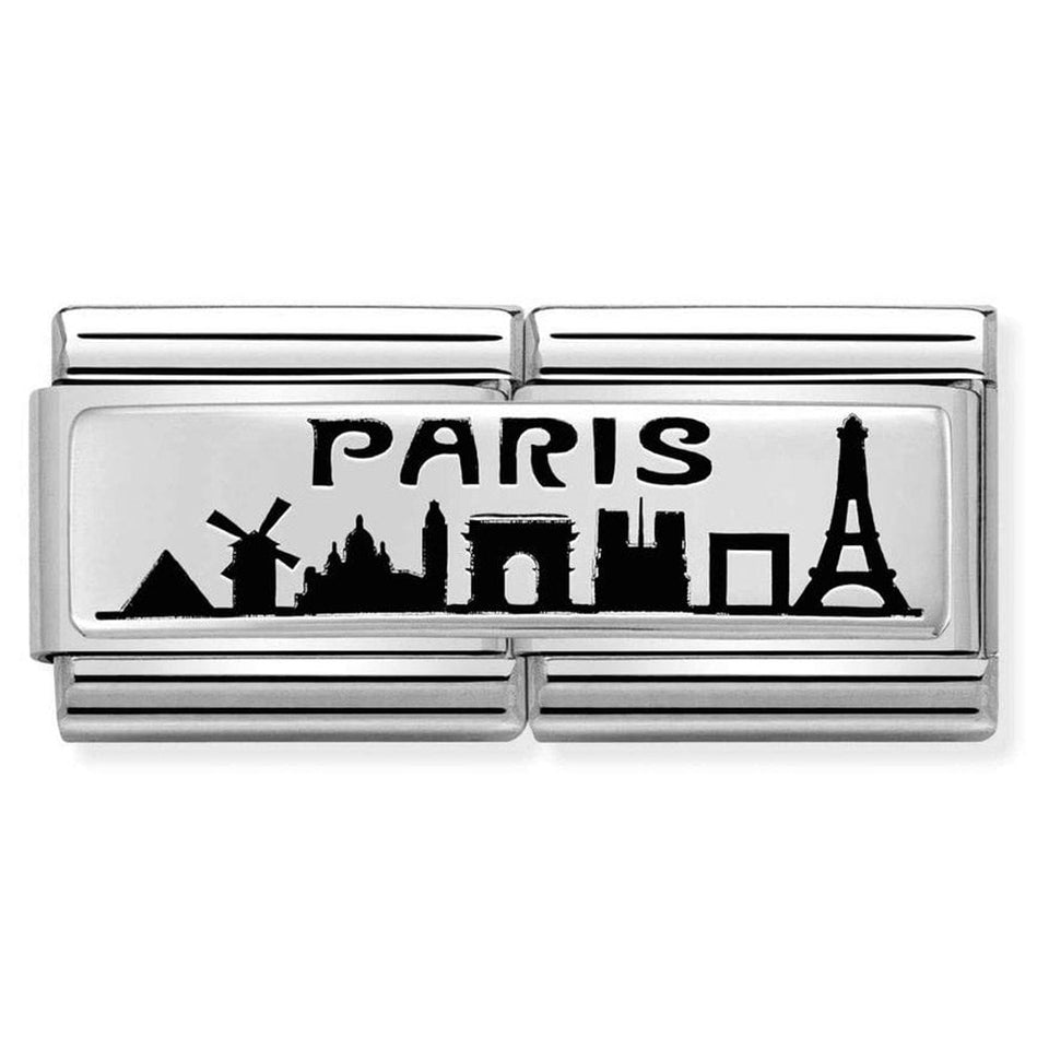 Nomination CLASSIC Silvershine Paris Skyline Double Charm