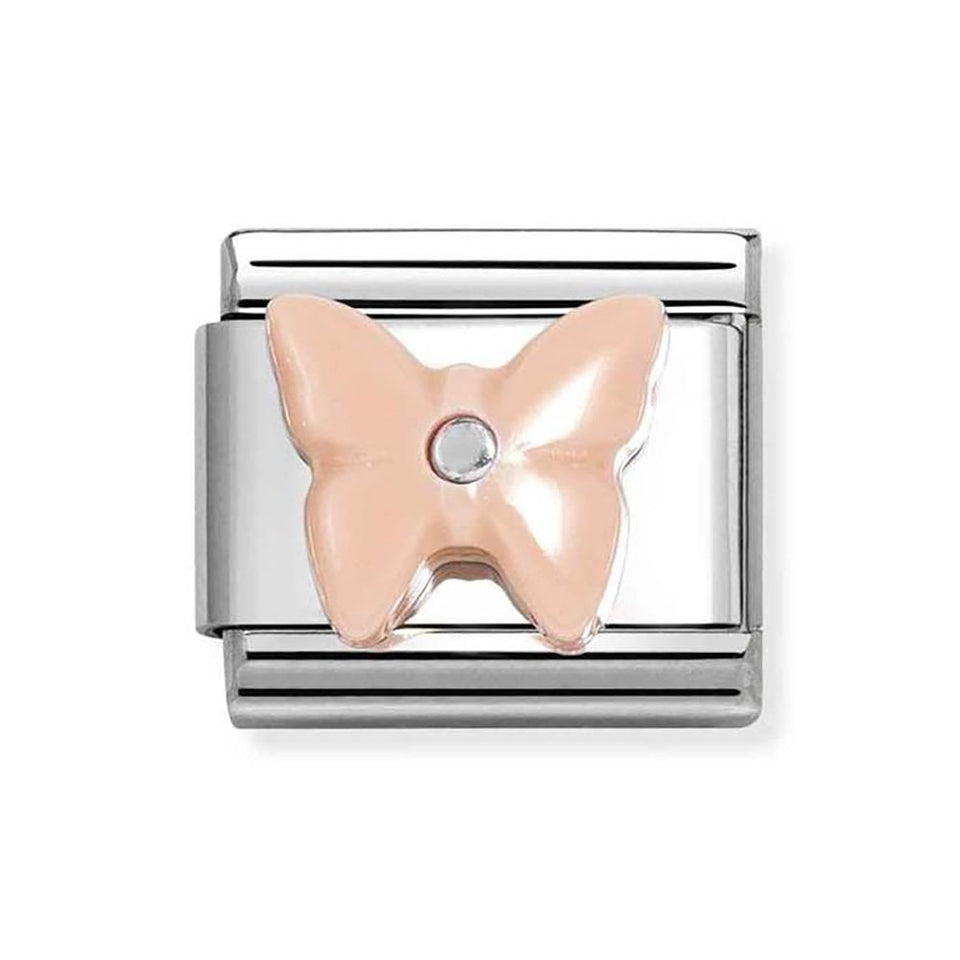 Nomination CLASSIC Silvershine Pink Butterfly Charm