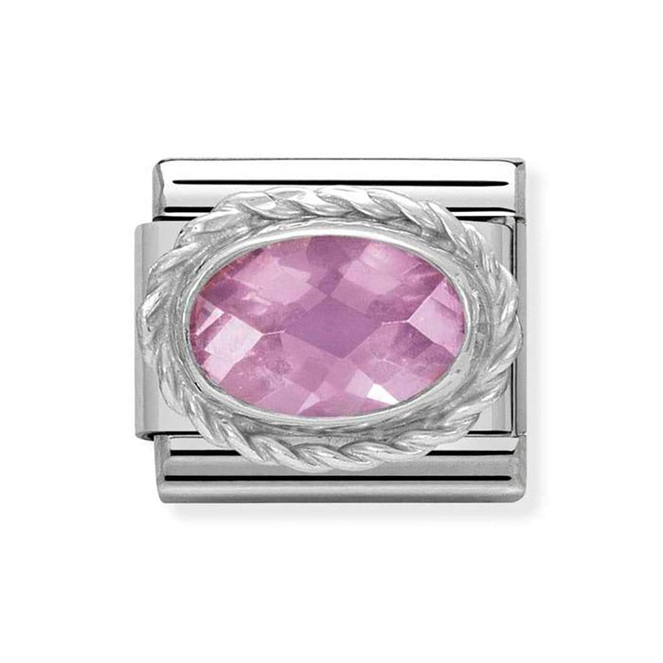 Nomination CLASSIC Silvershine Pink Faceted Charm