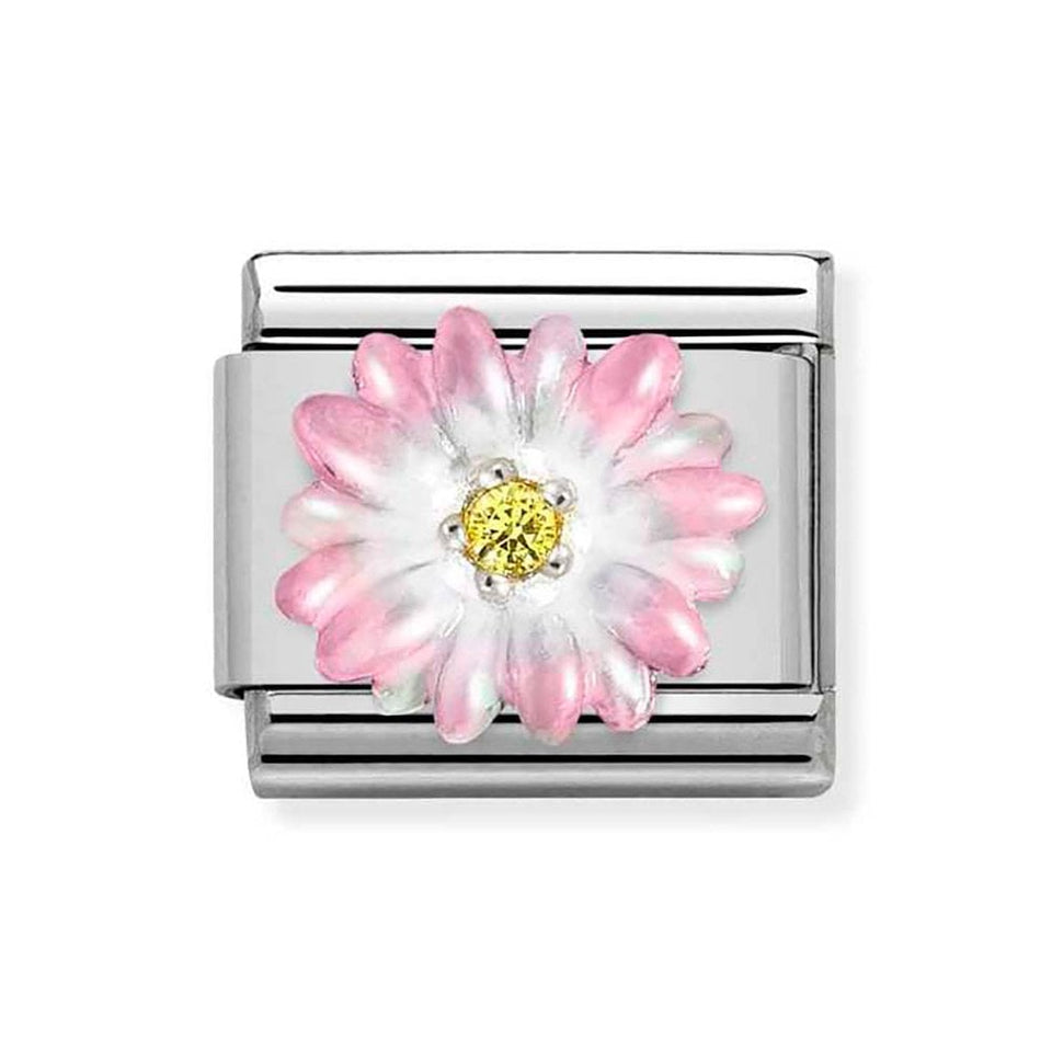 Nomination CLASSIC Silvershine Pink Flower Charm