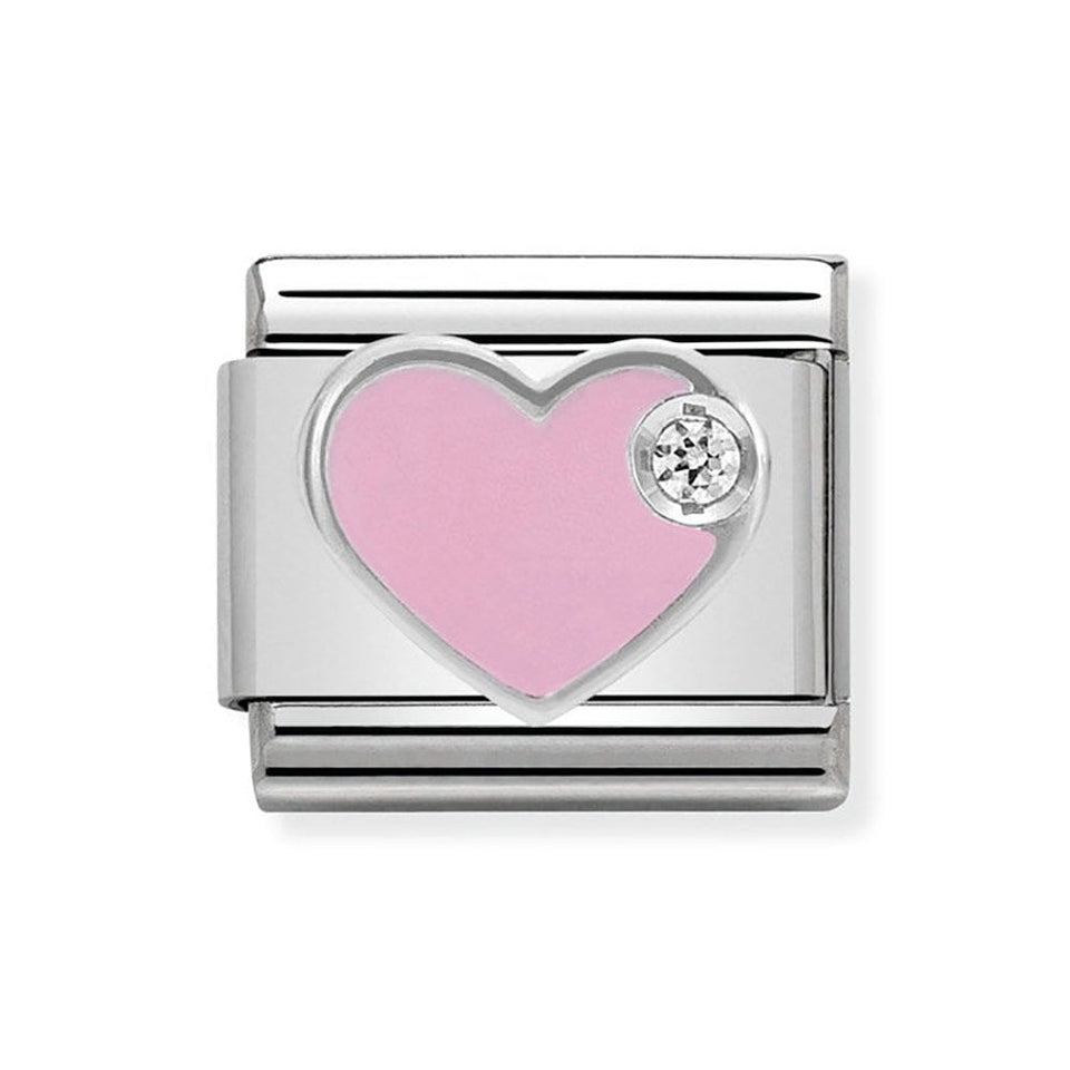 Nomination CLASSIC Silvershine Pink Heart Charm