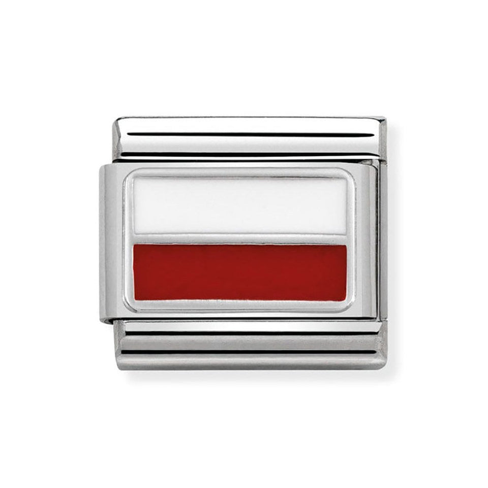 Nomination CLASSIC Silvershine Poland Flag Charm